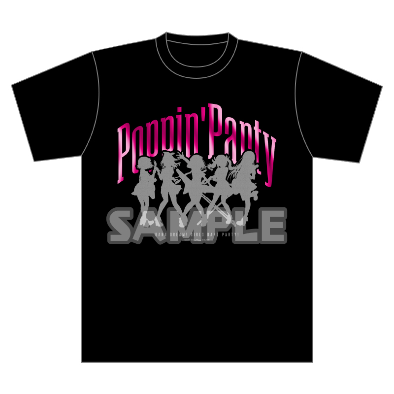 bang dream バンドリ ガールズバンドパーティ バンドイメージtシャツ poppin'party